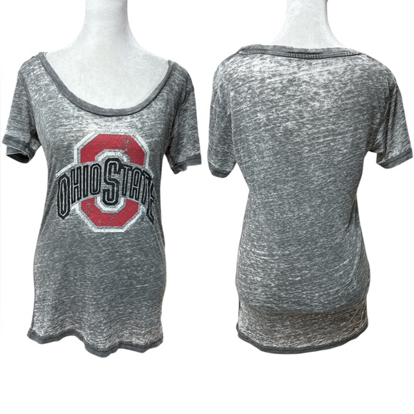 Buckeye Brand Authentic Apparel Ohio State Gray Lightweight Women's Tee Size S - Picture 1 of 11